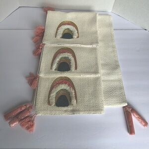 Hobby Lobby Desert Skies Table Runner & 3 Mats Set | Cream Rainbow Boho NEW